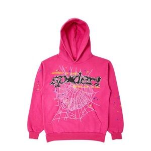 sp5der hoodie V2 pink